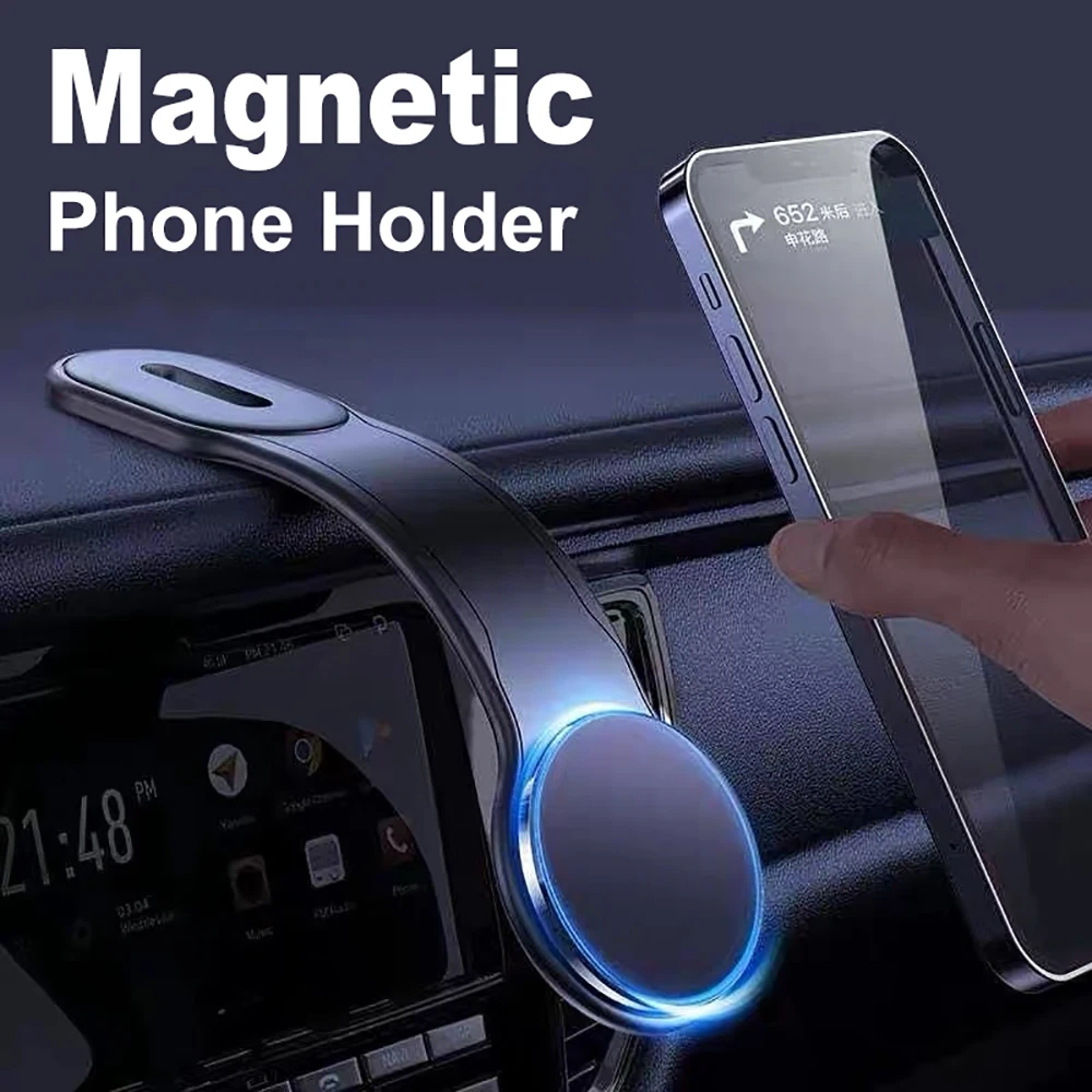 Magnetic Holder Bendable Car Phone Holder Foldable Telephone Stand for Car Support Mount for Iphone 12 13 14 Pro Max Samsung S23