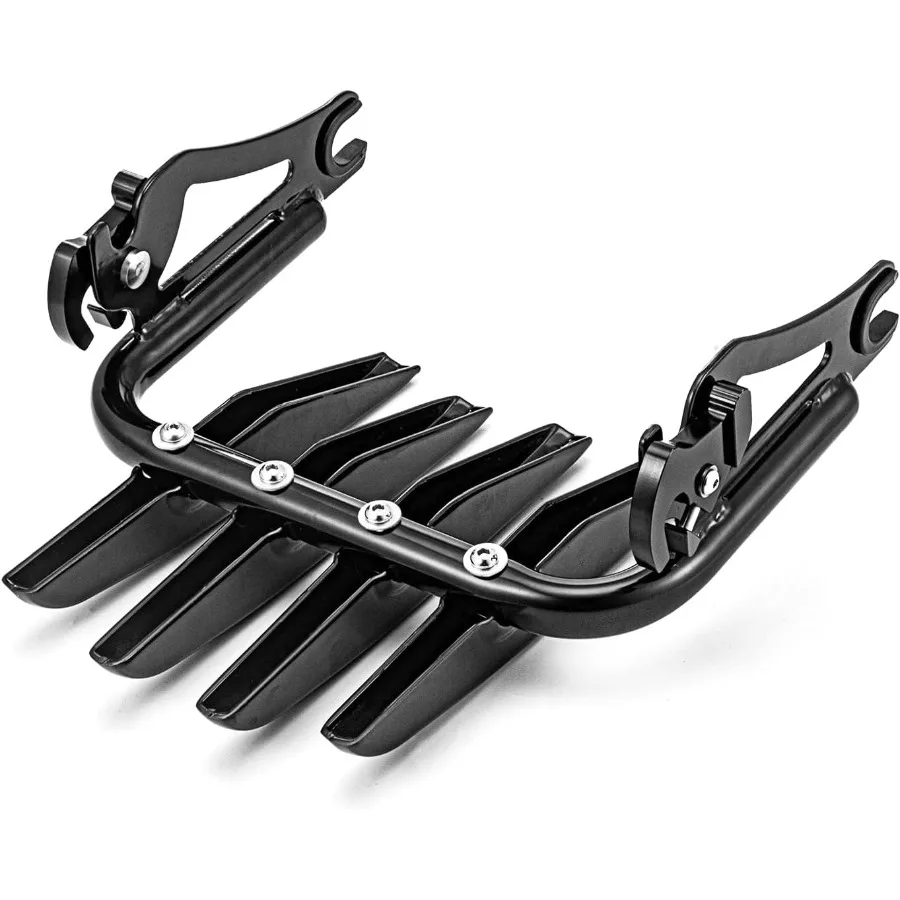 رف أمتعة خفي قابل للفصل لدراجة Harley Touring Road King Electra Glide Road Glide Street Glide 20092025 أسود لامع آمن