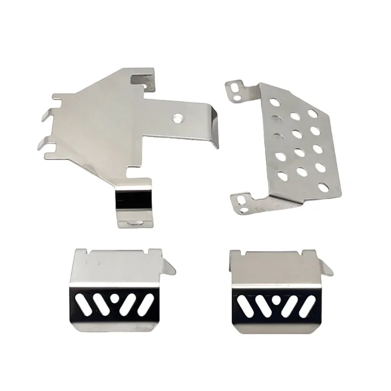 Stainless Steel Metal Bumper Chassis Armor Protection Skid Plate for Wltoys 104006 104010 104020 104026 RC Car Upgrade Parts