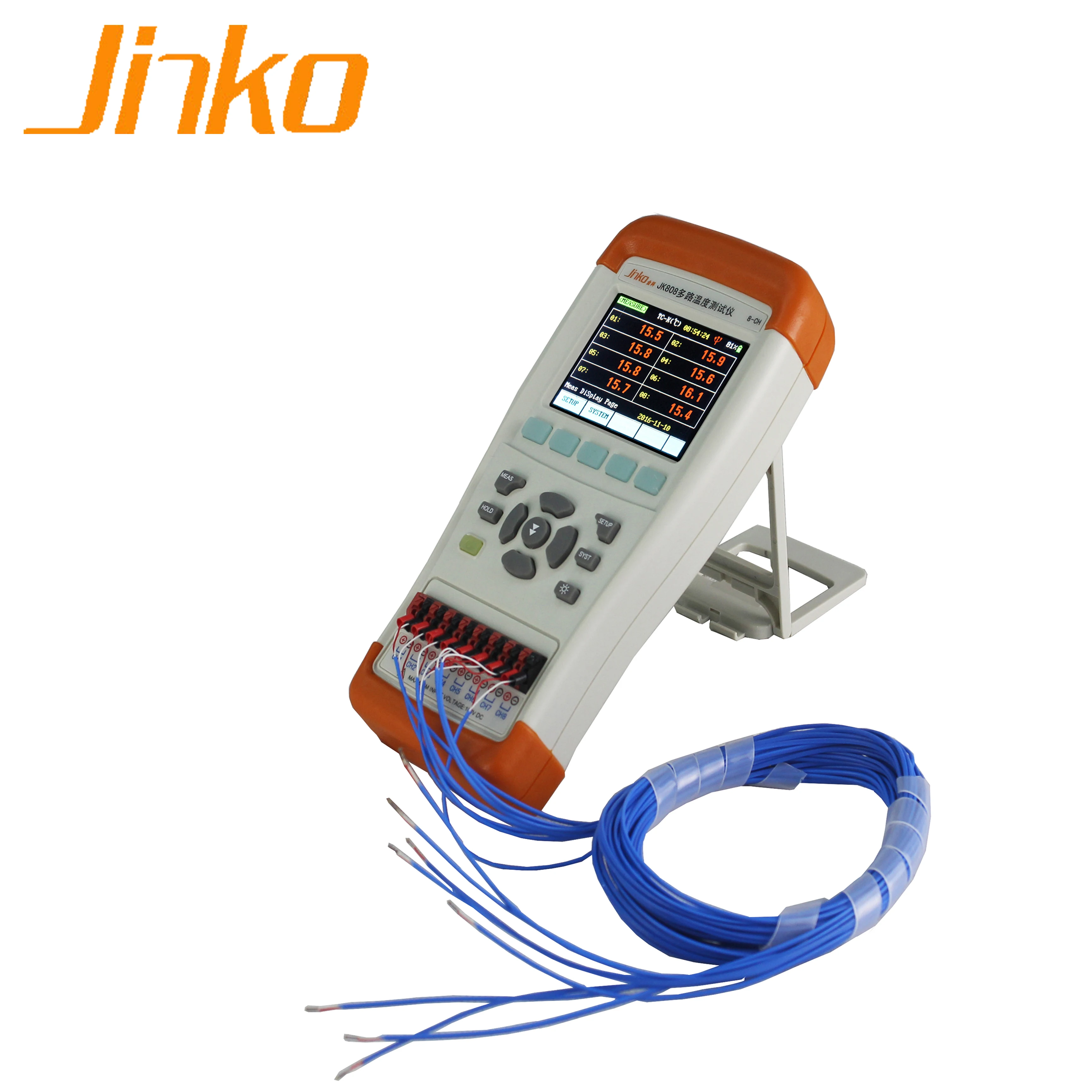 JINKO 8 channels temperature data logger JK808 temperature recorder with USB interface thermometer