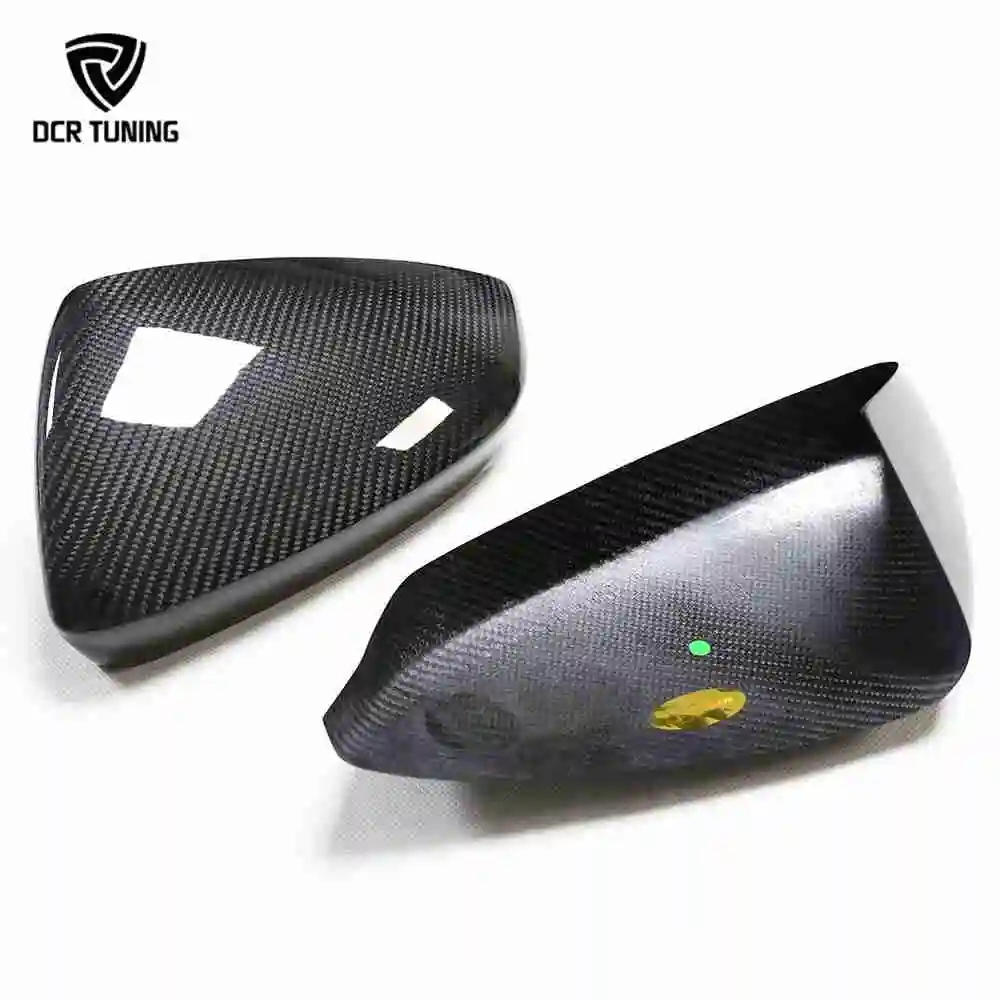 

For Audi A3 8Y S3 RS3 2021 2022 2023+ Real Dry Carbon Side MirrorCap Cover Rearview Stick on Style