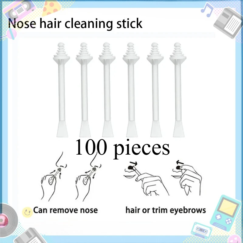 

100PCS Nose Wax Sticks Nose Wax Applicators For Painless Nose Hair Removal Tool Wax Accessories Bees wax Safe