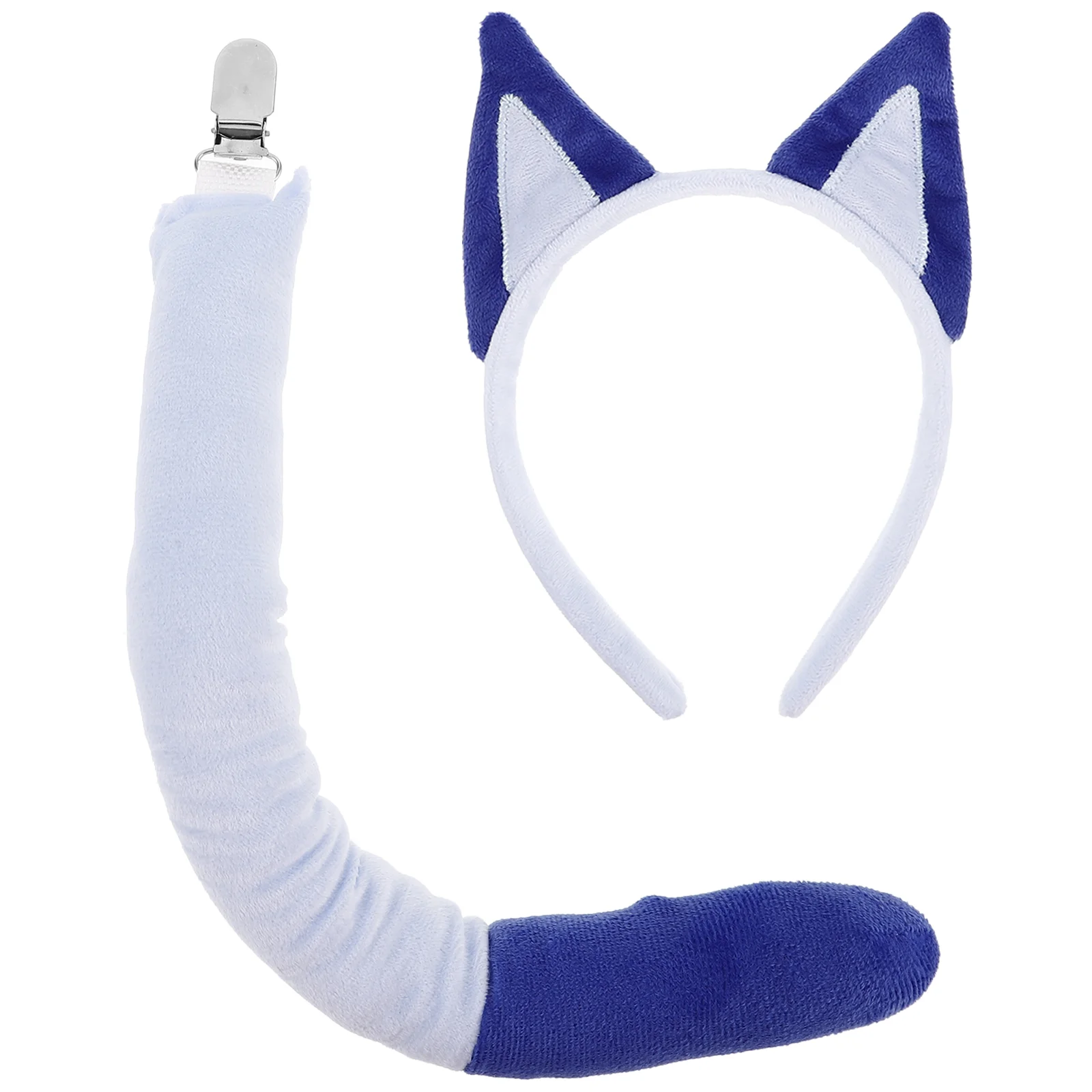 2 Pcs Puppy Headband Black Dog Ears Tail Adult Bingo Costume for Kids Cloth