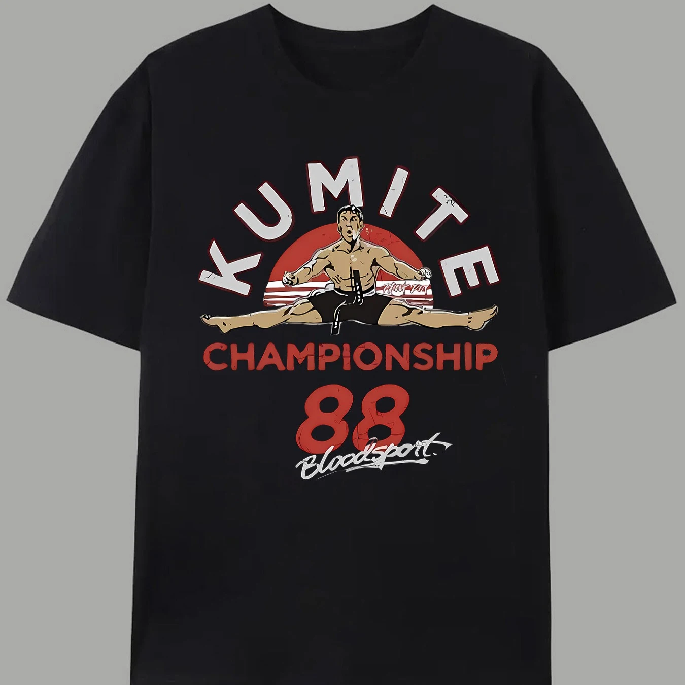 

Kumite 88 Blood Sport T-Shirt 100% Cotton O-Neck Short Sleeve Summer Casual Mens T-shirt Streetwear
