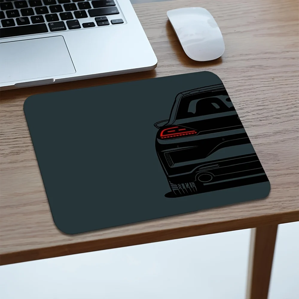 CIFBUY Small Gaming Mouse Pad Hand Drawn Car Taillight PC Keyboard Desk Mat Durable Non-Slip Rubber Base Home Office Decor
