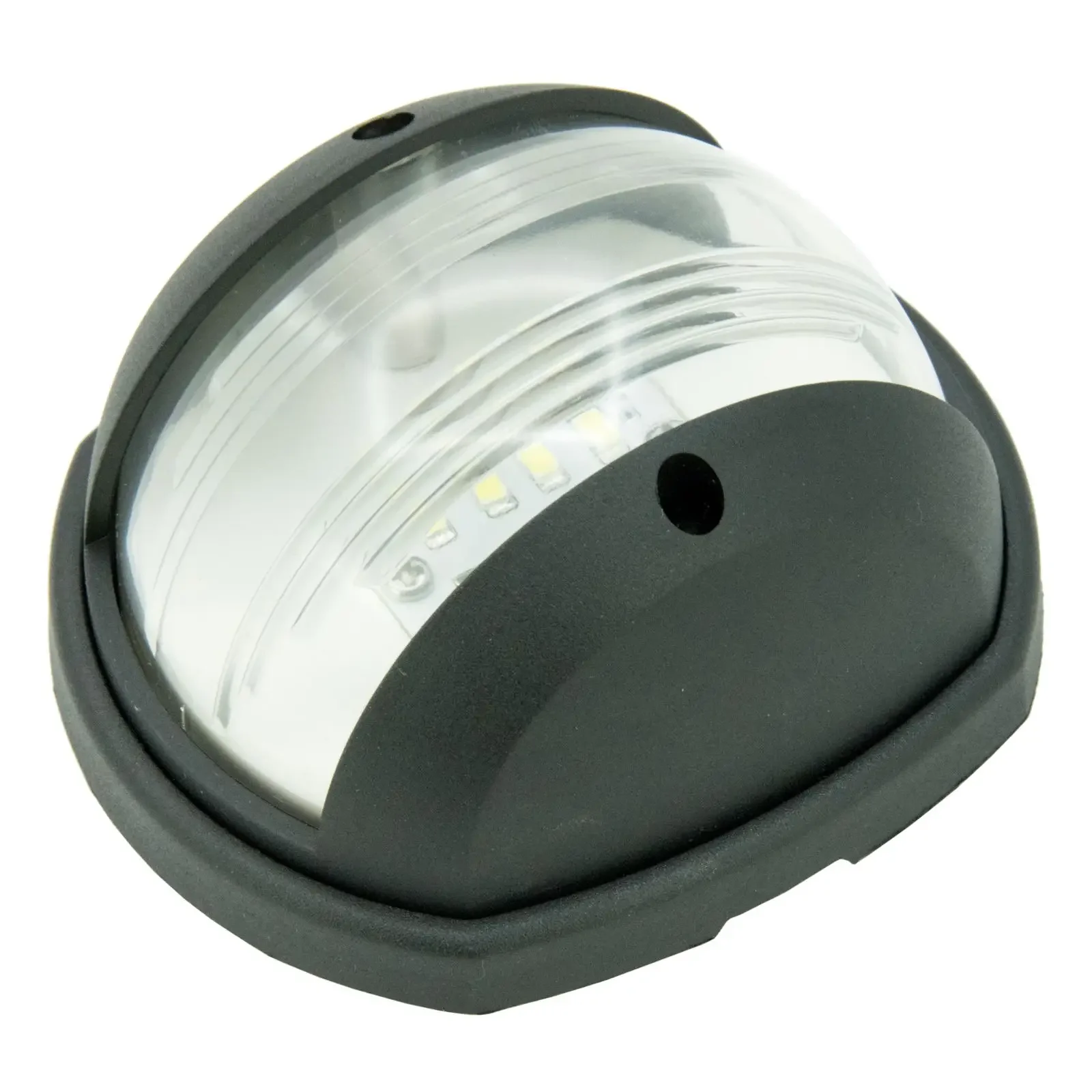 Marine Boat Masthead Light LED Navigation Light Clear Lens 12V Black Plastic