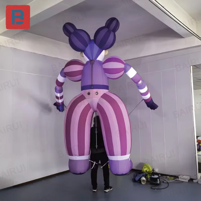 Bonecas infláveis de Natal, decorações de festival de Natal, fantasias de palhaço infláveis para caminhada, fantoches de palhaço infláveis