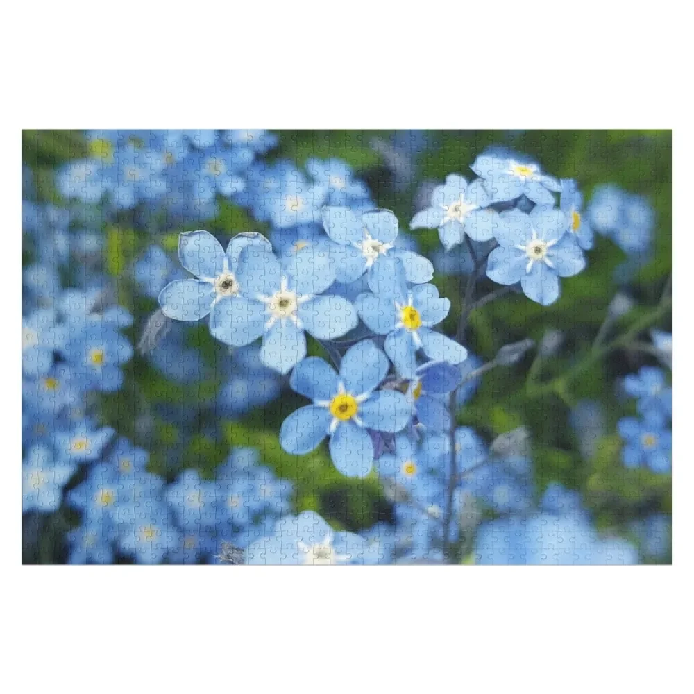 

Forget me not flowers Jigsaw Puzzle Custom Wooden Name Custom Wood Personalized Gift Customized Photo Puzzle