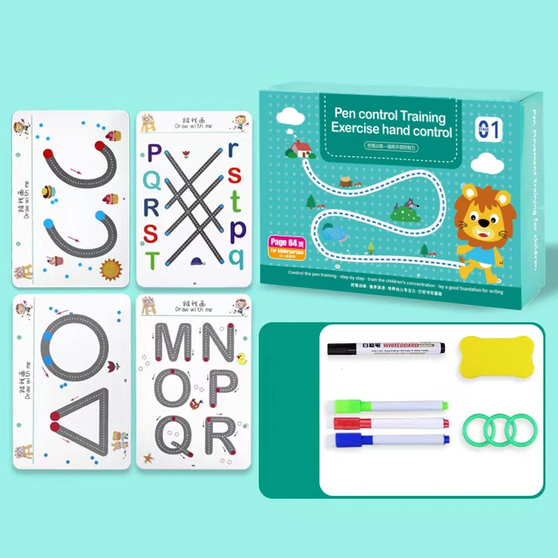 Montessori matemática brinquedos desenho tablet caneta controle mão treinamento matemática jogo livro aprendizagem brinquedos educativos para crianças