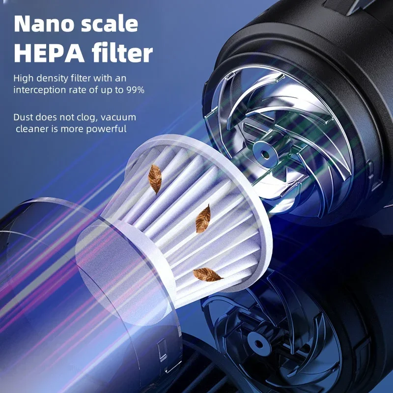 Wireless 6000PA Wireless Car Vacuum Cleaner Household Small Rechargeable Handheld Powerful Vacuum cleaner Home Appliance Cleaner