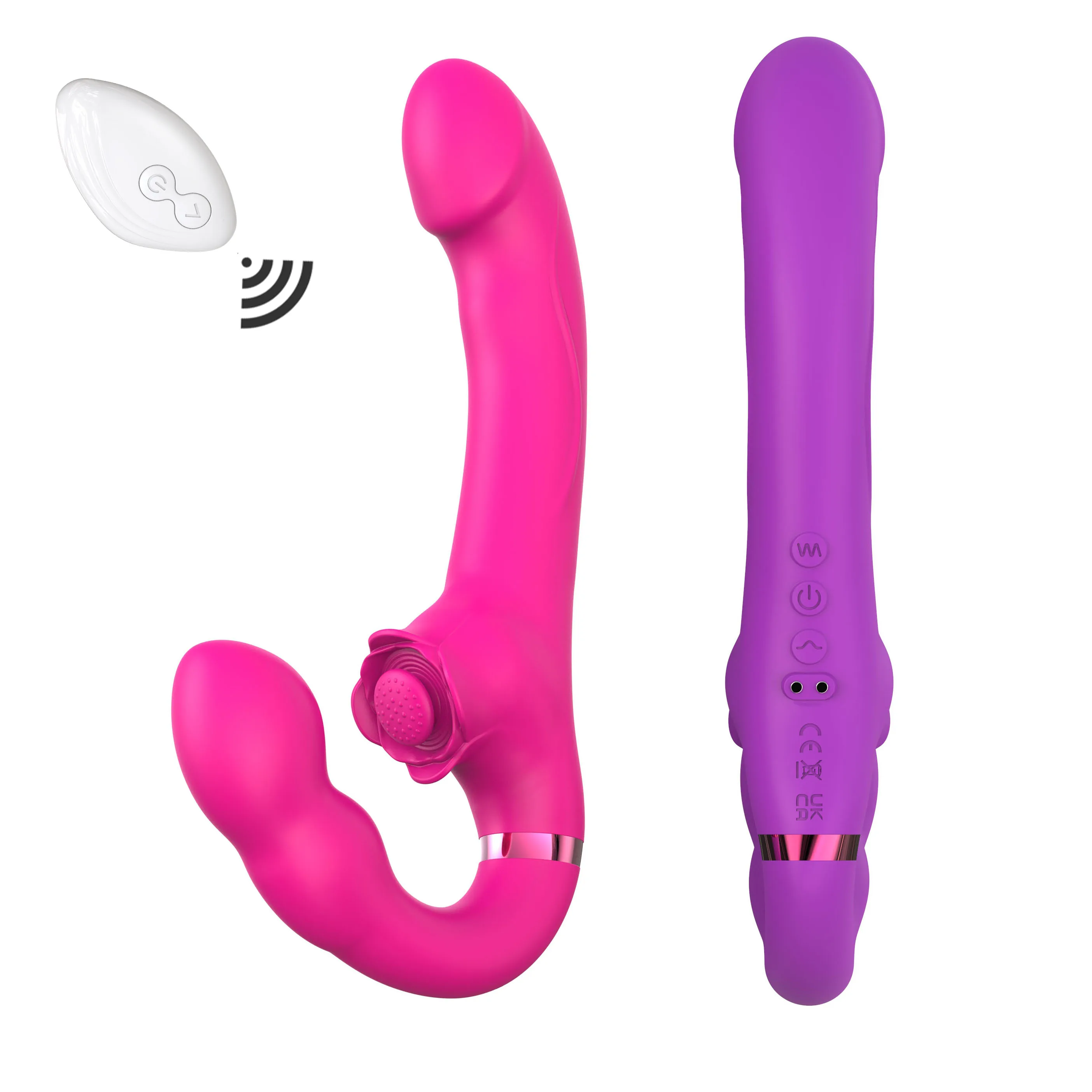 18+ 2-in-1 Dual Head Vibrating Rod Sucking Clitoral G-point Massager For Women Convenient To Carry And Clean Masturbator Sex Toy