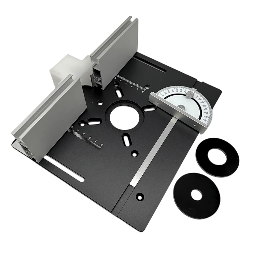 Router Table Insert Plate Aluminum Wood Milling Flip Board Trimming Machine Engraving Auxiliary Tool Woodworking Benches