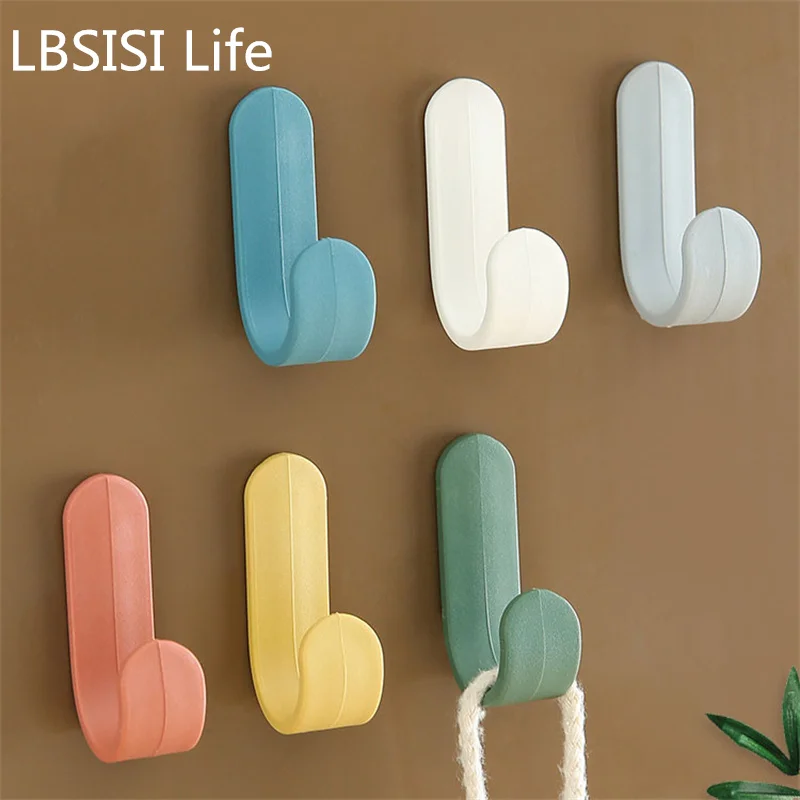 

LBSISI Life-Simple Type Coat and Hat Hook Punch-Free Kitchen Bathroom Bag Storage Spring Festival Party Home Decoration 12Pcs