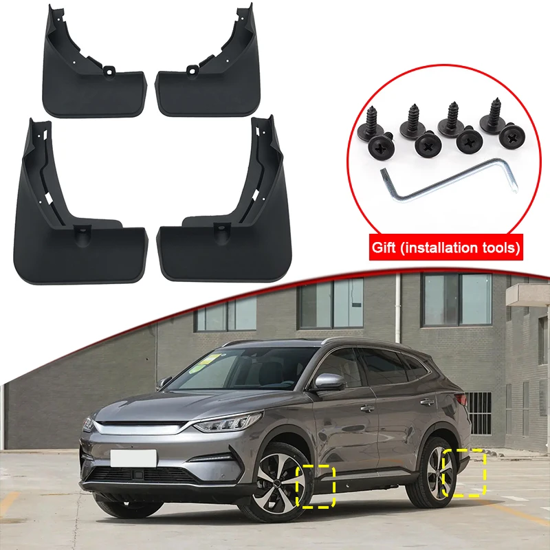 Car Styling For BYD Song Plus EV 2021 2022 2023 ABS Car Mud Flaps Splash Guard Mudguards MudFlaps Front Rear Fender Accessories