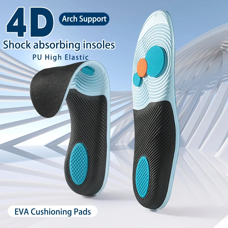 men and women arch support Orthopedic insoles Plantar fasciitis insoles sports shoes elastic shock-absorbing insoles 1Pair