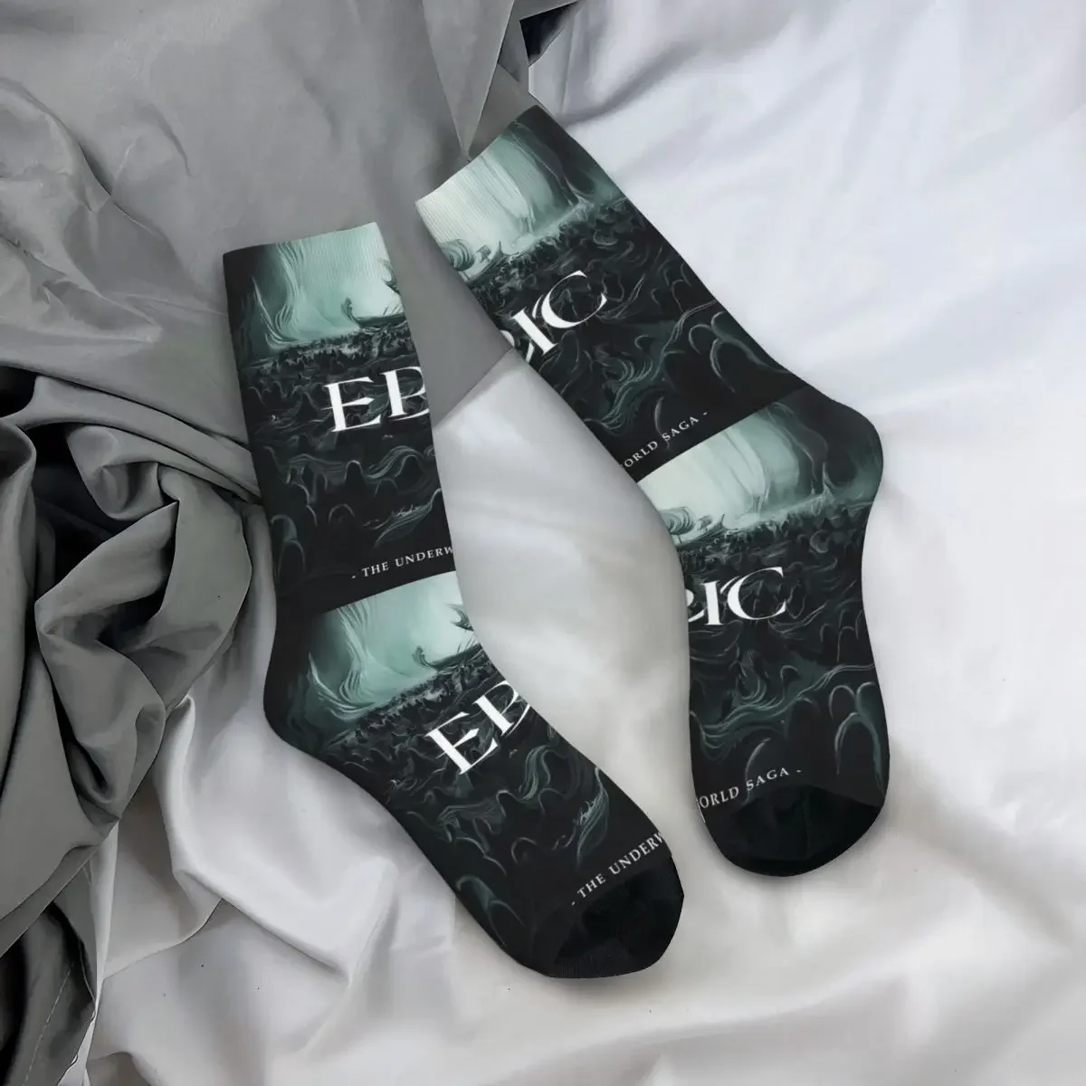 

Носки All Seasons Crew Stockings Epic The Musical The Underworld Saga, повседневные длинные носки для мужчин и женщин, подарки на День святого Валентина