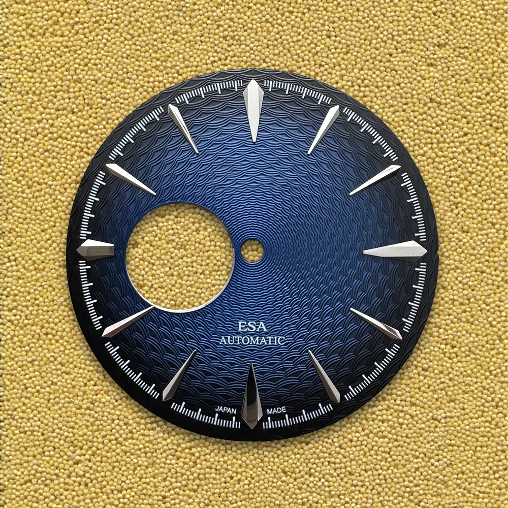 High-Quality 35mm S Logo Cocktail Hollow Out Dial Fit NH35/NH36/NH38 Movement Woven Pattern Dial Watch Modification Accessories