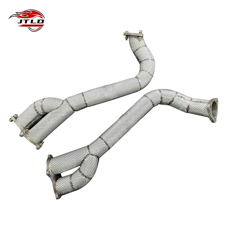 JTLD Performance Exhaust System For Porsche 718 GT4 4.0 304SS Stainless Steel Downpipe Heat Shield Made China Test Pipes JTLD
