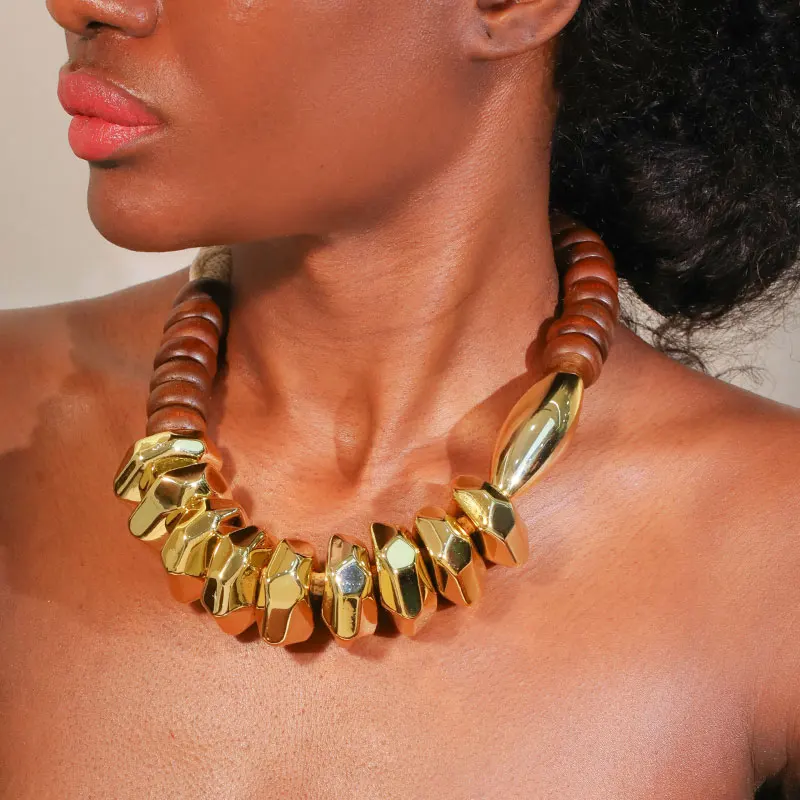 

Statement Beads Necklace Handmade for Women Girl Wedding Party Jewelry