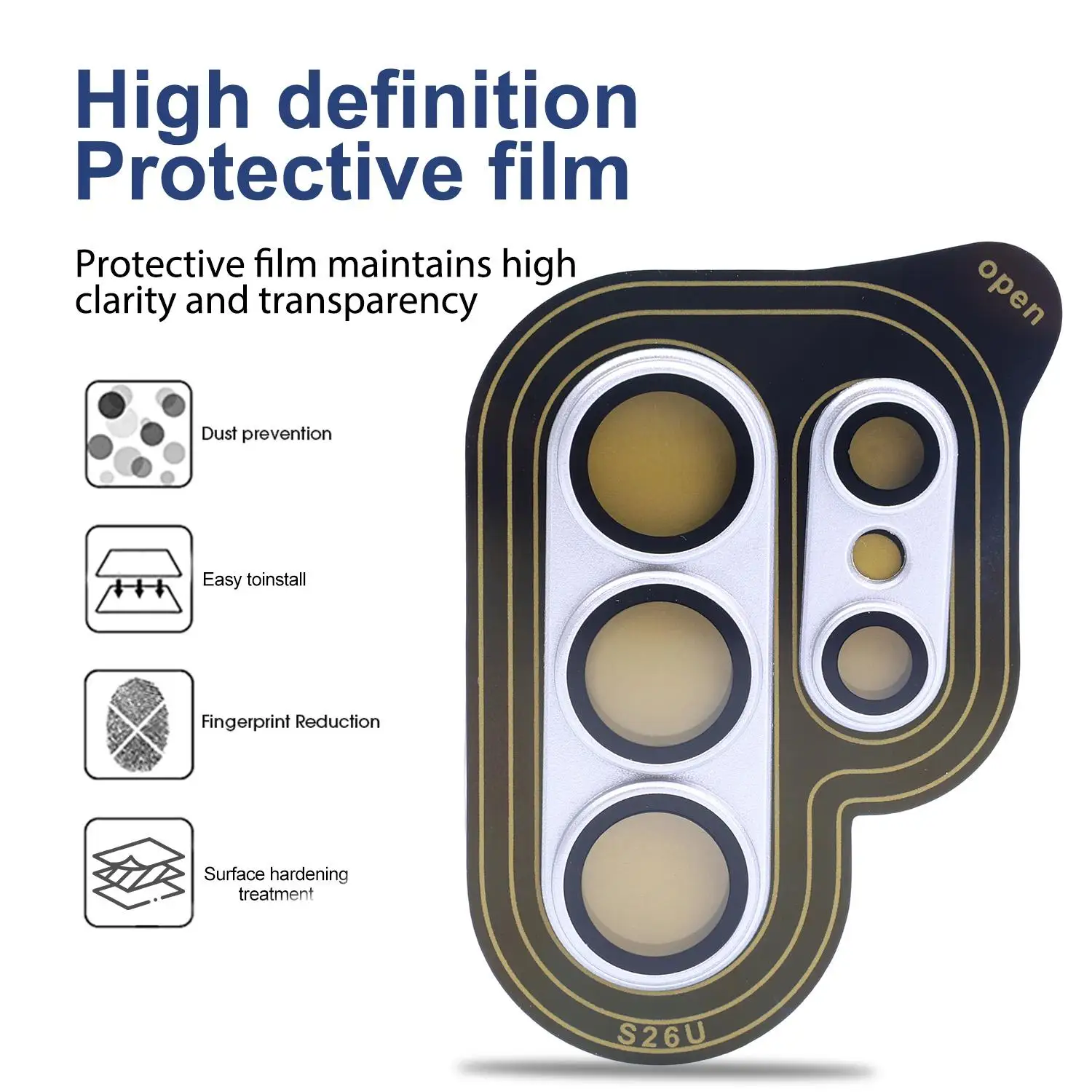 Phone Camera Lens Protector For Samsung Galaxy S26 S26Plus S26Ultra 3D Curved Protective Film For Galaxy S26 5G Accessories
