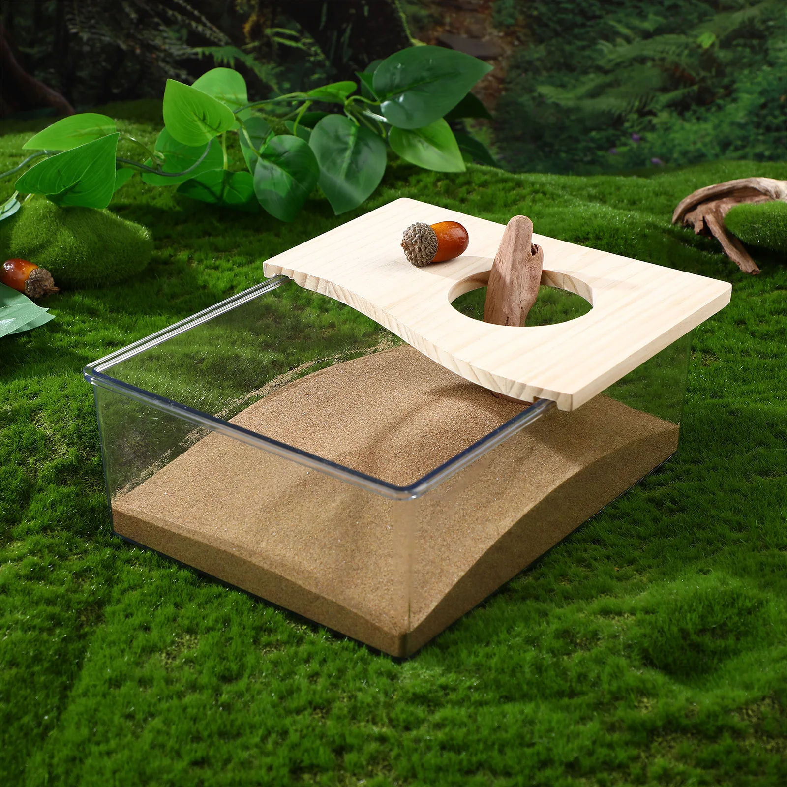 

1Pcs Durable Acrylic Hamster Sandbox Chinchilla Bath Open Design Smooth Surface Pet Bathing Tub Health Fun