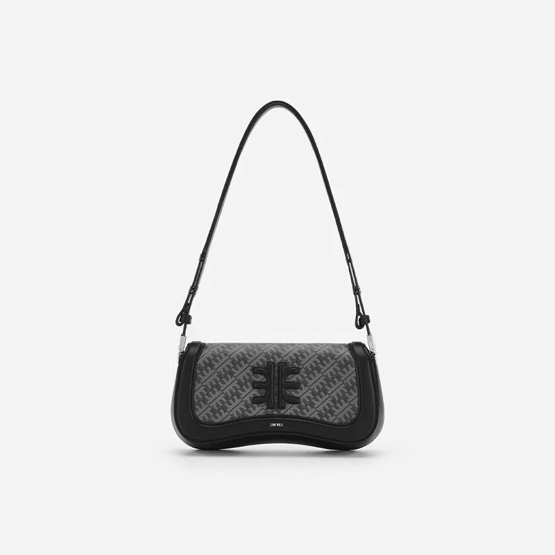 JW PEI Fashion Party Vintage Single-shoulder Crossbody Bag Women's Daily Adjustable Shoulder Strap Zippers Pudding Bag