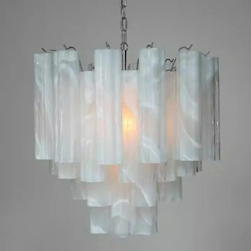 French Dining Room Bedroom Murano Rouge Star Tube Glass French Medieval Living Room Chandelier