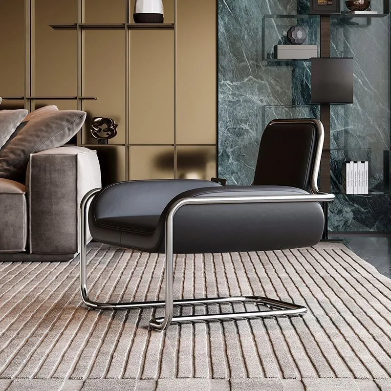 The Middle Ancient Nordic Design Stainless Steel Convex  Chair Be Used As A Lounge Sofa Chair Or A Sofa Chair In The Living Room