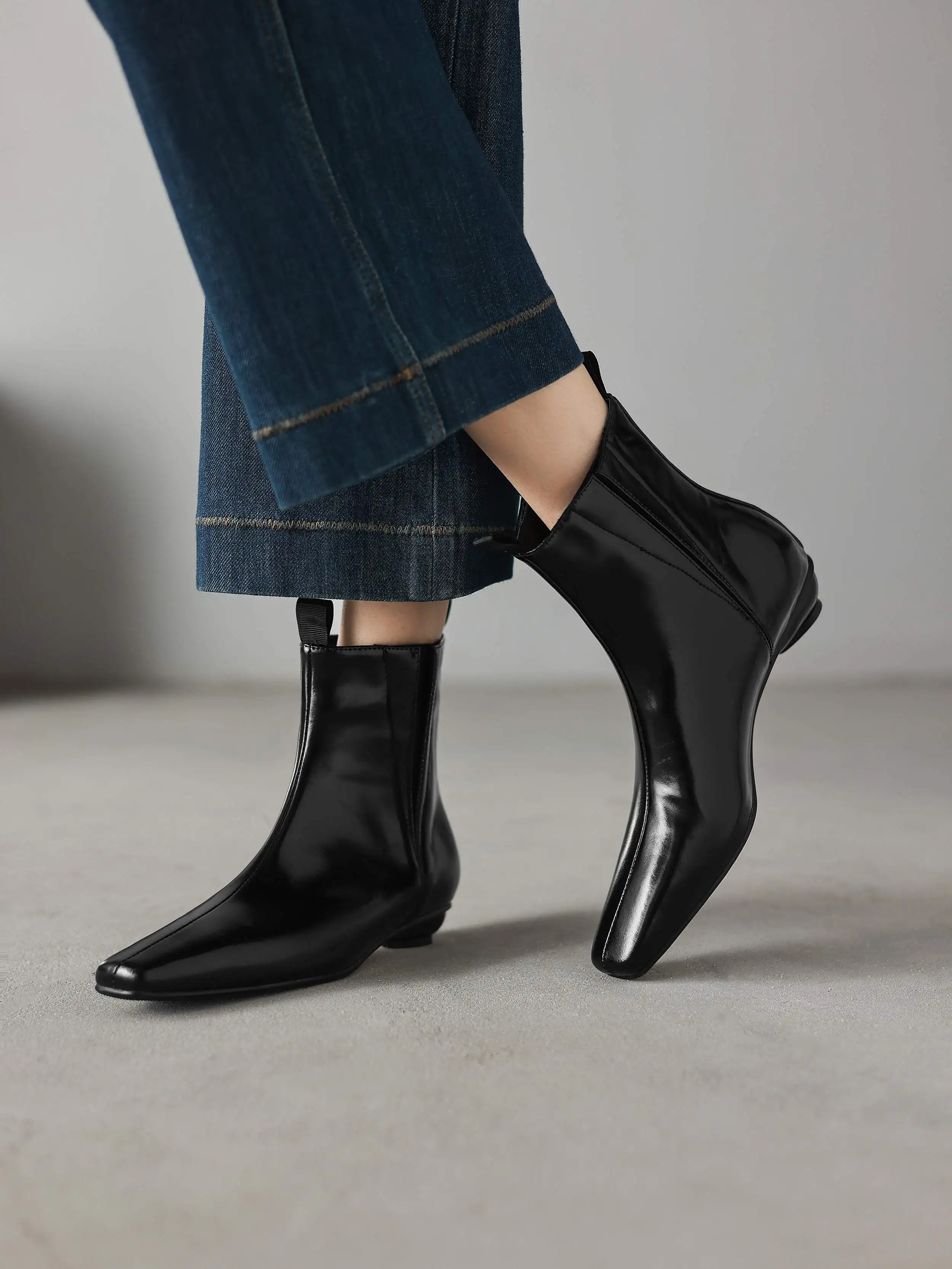 كرازينغ وعاء 2026 جلد البقر كعوب منخفضة الحديثة تمتد الأحذية العلامة التجارية الدافئة الشتاء الخريف أحذية خمر يؤرخ موجزة النساء حذاء من الجلد #6