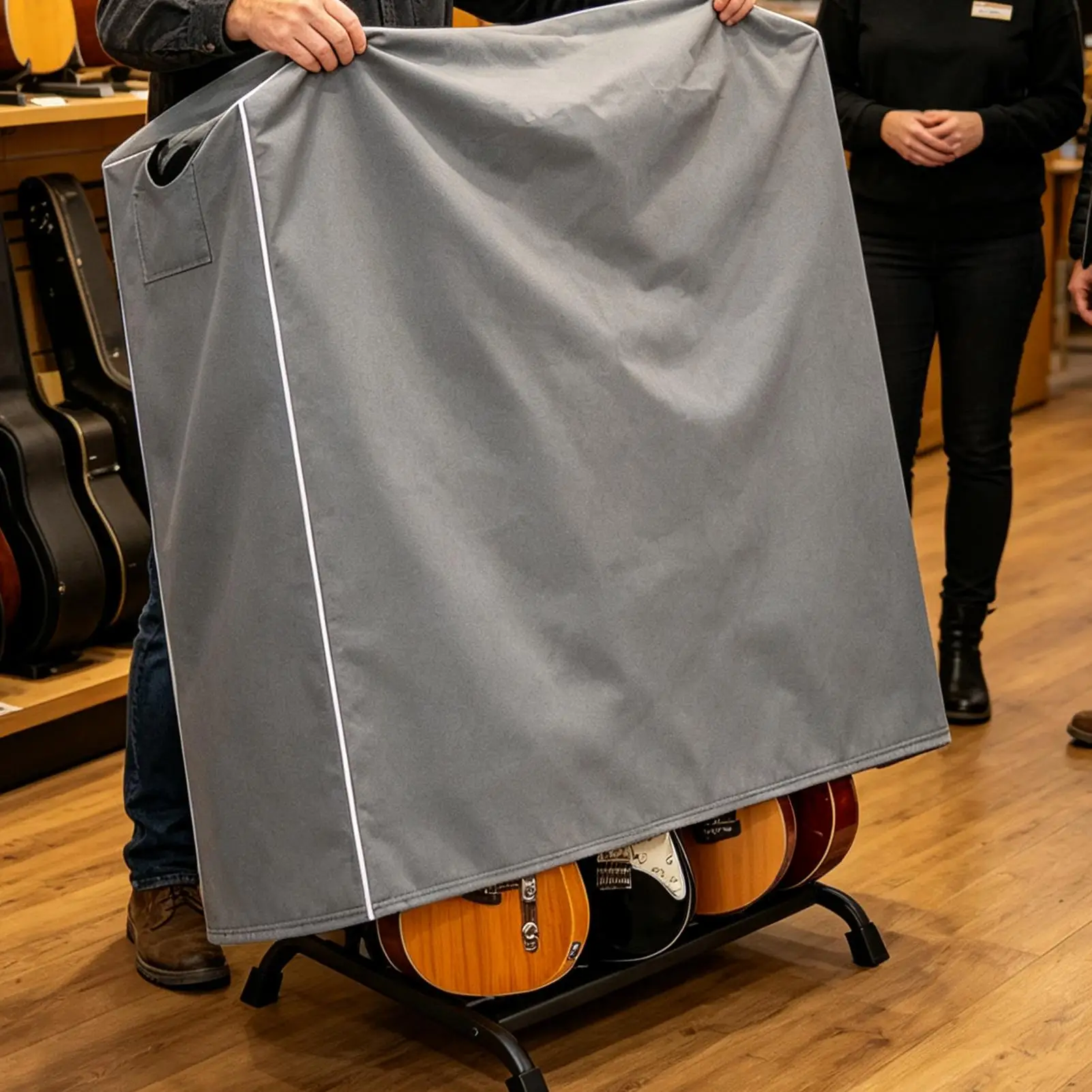 Guitar Stand Dust Cover 43x47 X19 Inches Scratch Resistant Dust Proof Storage Music Studio Accessories For Home Studio Stage