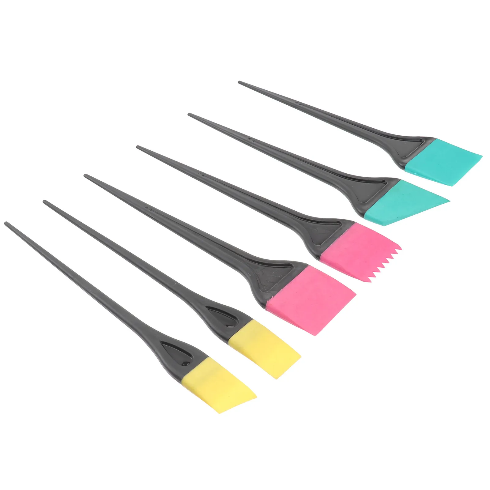 

Набор из 6 силиконовых кистей для окрашивания волос, профессиональный инструмент для нанесения краски, для парикмахерских и домашнего использования