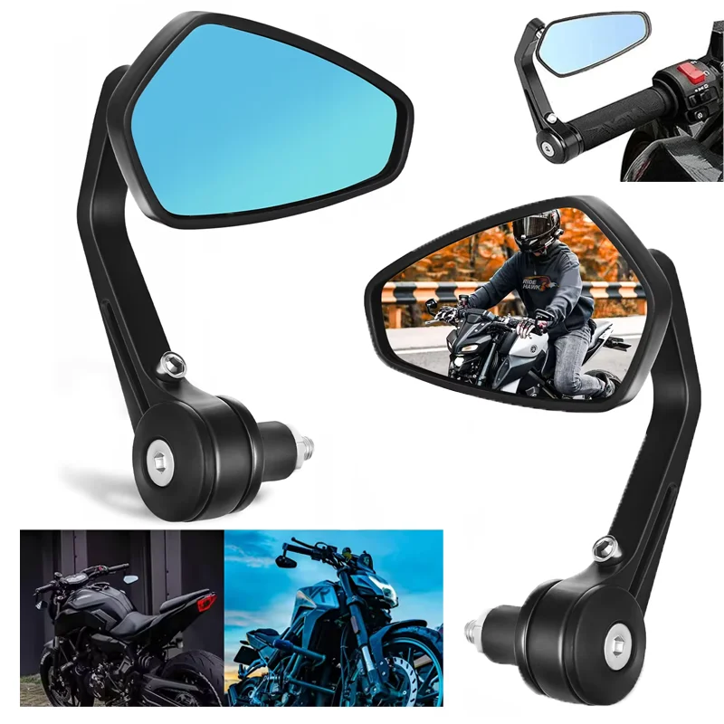 

A pair Motorcycle handlebar end rearview mirror, electric vehicles, bicycles, universal handlebars, folding bars, reflectors