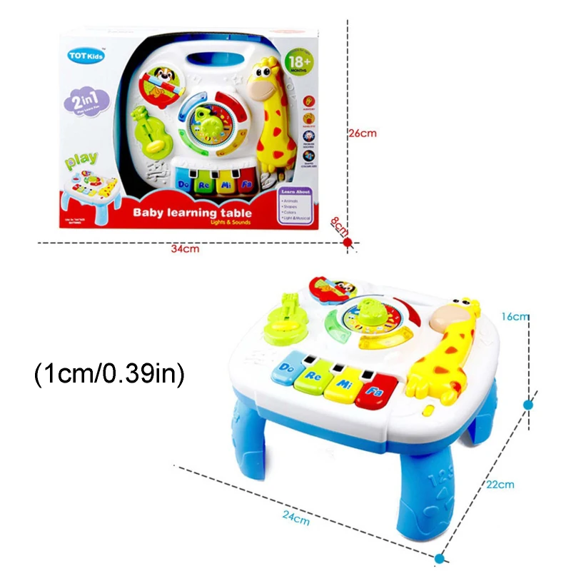 Table à musique pour bébé, jouet éducatif, Machine d'apprentissage de la musique, Instrument de musique pour tout-petit de 6 mois