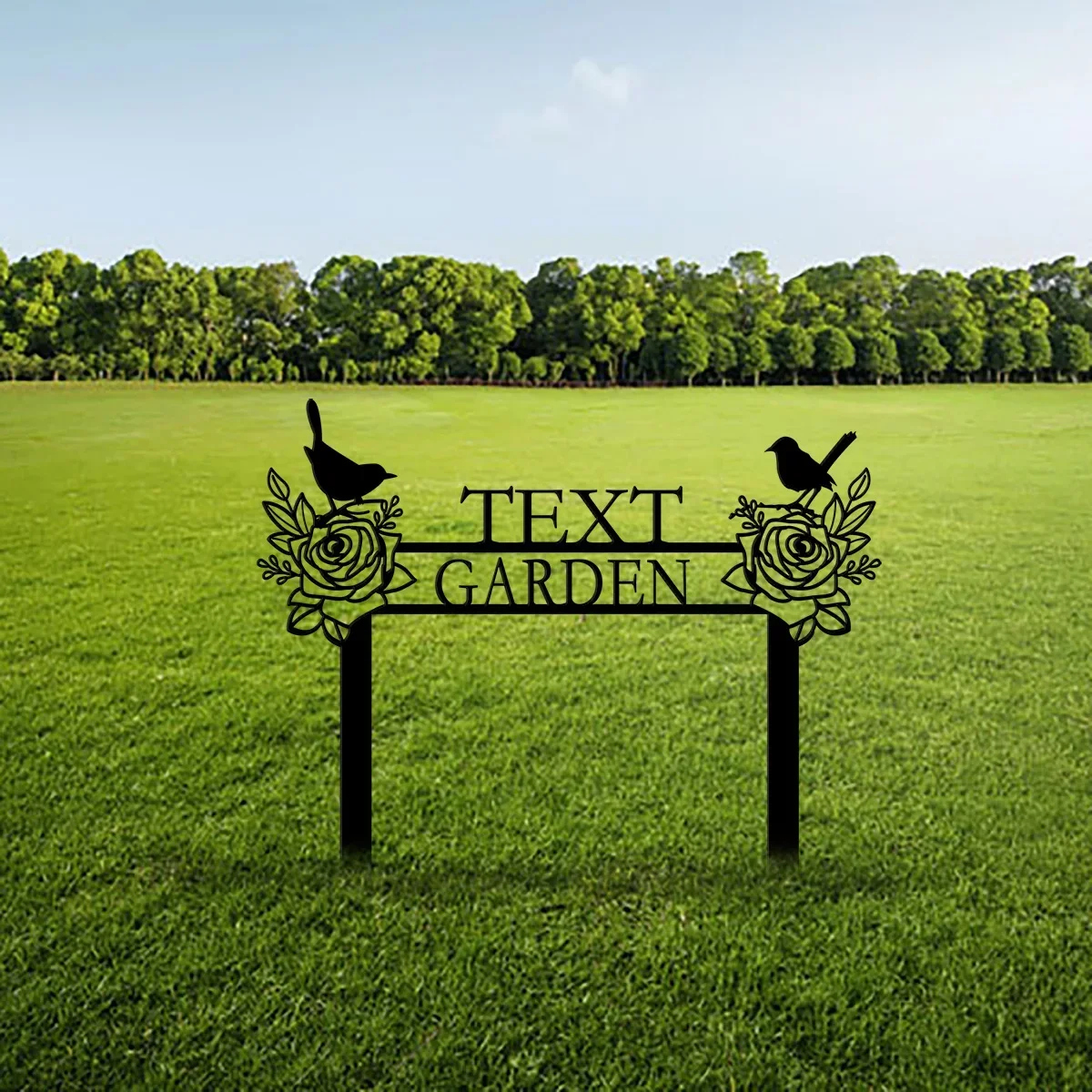 Custom - Made Metal Garden Stake Signs That Double As Personalized Yard Art. Ideal for Showcasing A Gardener's Name in Style.