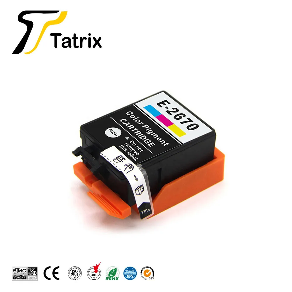 Tatrix T2661 T2670 266 T266 267 T267 Premium Color Compatible Ink Cartridge for Epson WorkForce WF-100W WF-110W Printer (EU)