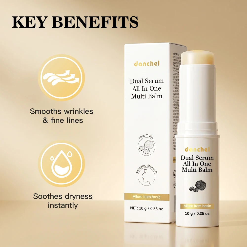 Dual Serum Balm Soothes Dry Patches Quickly Even Tone Deep Hydrate Brighten Revives Dull Complexion Dual-Action Nourishing Cream