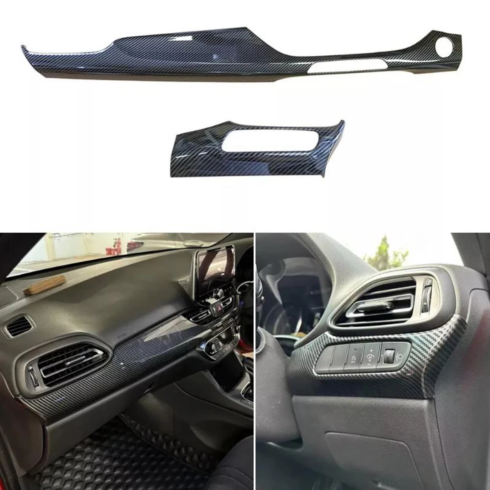 For Hyundai i30 N 2018-2023 LHD RHD Dashboard Central Decal Stripe Headlight Adjustment Button Trim Cover