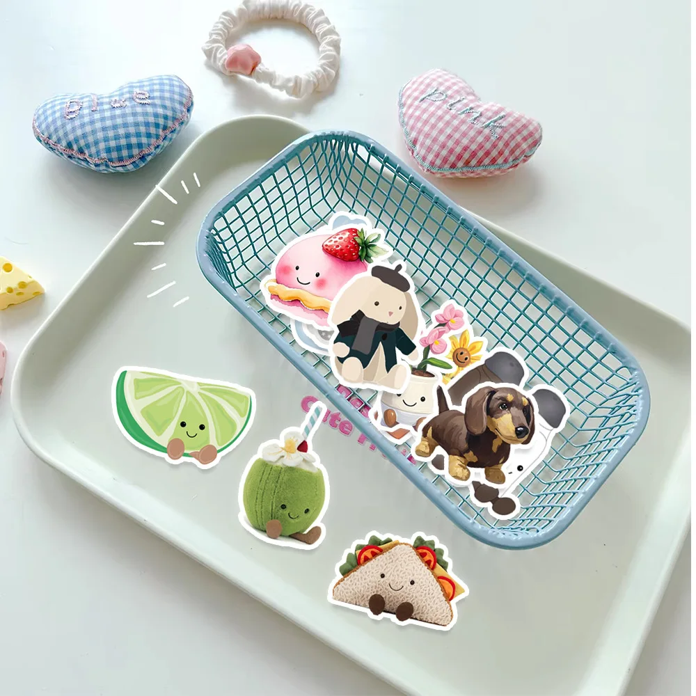 10/50 قطعة عروسة كارتون الدببة الضخمة الأرنب الصغير الكرتون الكتابة على الجدران ملصقات الأطفال الديكور DIY بها بنفسك سطح المكتب كتيب جراب هاتف #4