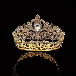 1pc Wedding Hair Accessory Crown Luxurious Rhinestone Dancing Party Birthday Headband Bride Wedding Hair Accessory Jewelry Crown