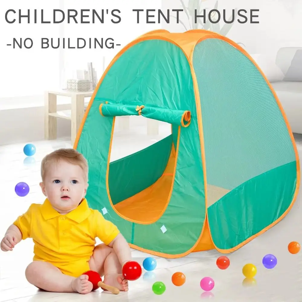 Princess Houses Children's Play House Tent Portable Toy Houses Children's Green Tent Creative Blue Foldable Toy Tents