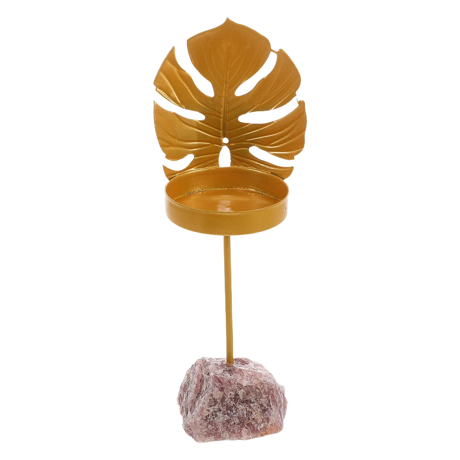 

Crystal Leaf Natural Tealight Holder Aromatherapy Decorative Table Centerpiece Romantic Wedding Party Living Room Stand