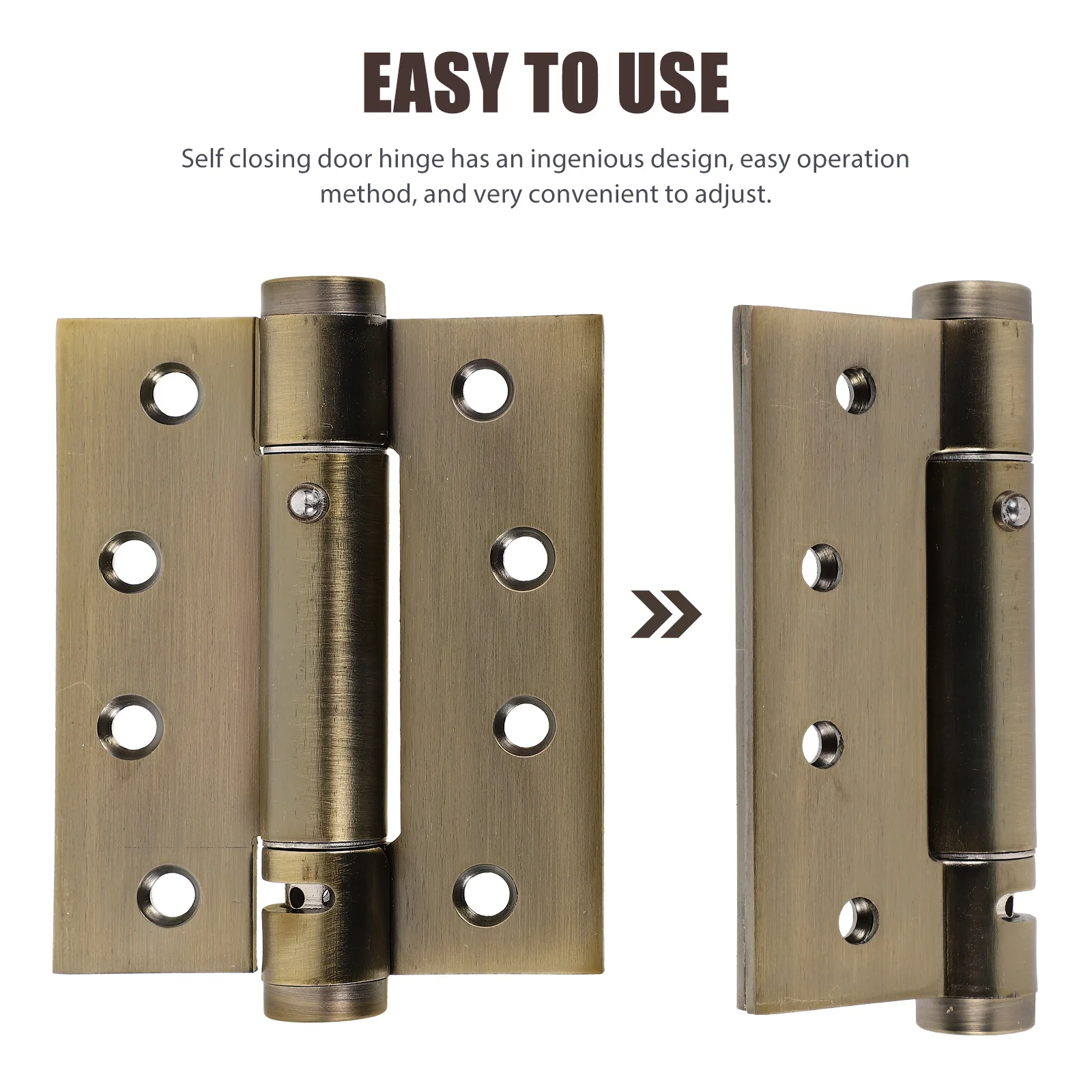 

2pcs Self Closing Door Hinges Automatic Damping Hydraulic Heavy Duty Suitable for Wooden Screen Doors Closet Garage