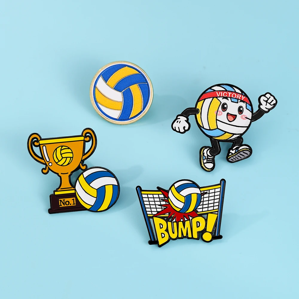 4pcs Football Player Enamel Brooch Creative Design Sport Metal Badge Punk Lapel Pin Jewelry Friend Gift view 3