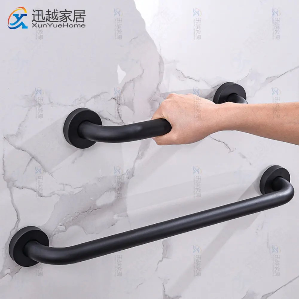 Black Handrail Safety Grab Bars Stainless Steel 304 Barrier Free Elderly Toilet Railing Bathroom Old People Helping Accessories