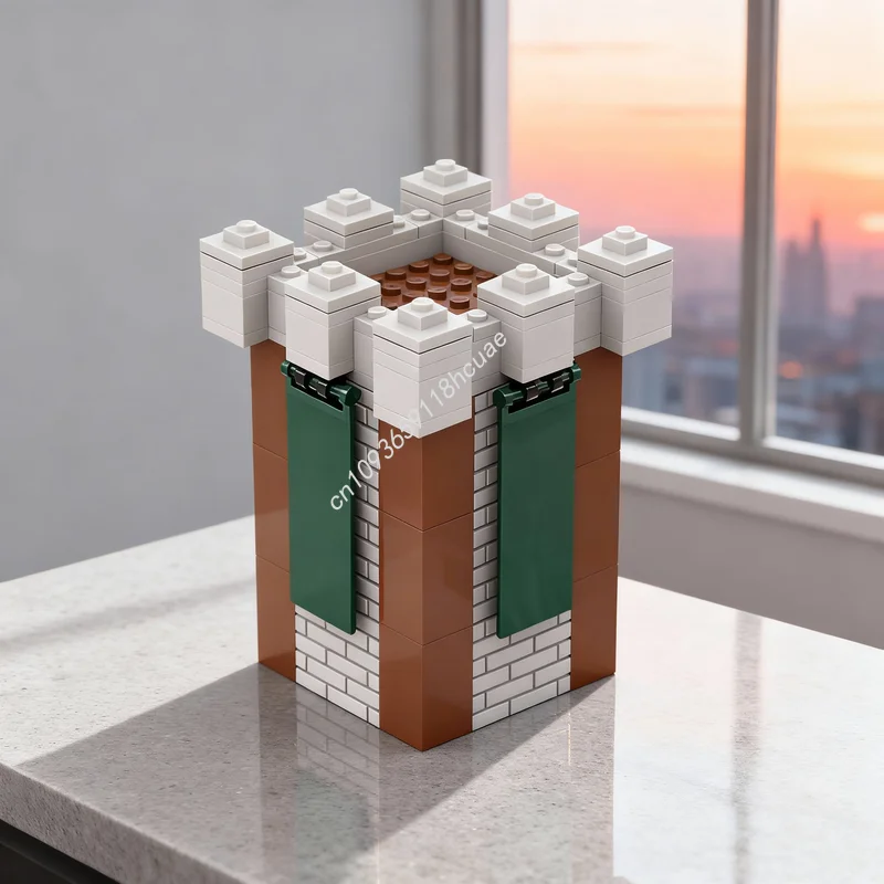 120pcs MOC Ideas CUUSOO Clash Clans Level 7 Archer Tower Model Building Blocks Architecture Toy Festival Gift Brick