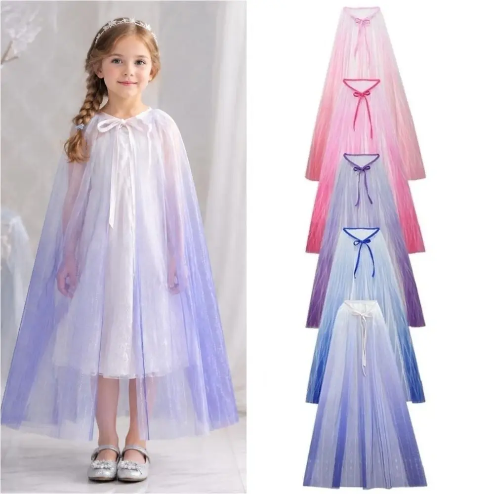 Sweet Multi Color Princess Cape Role Playing Stage Clothes Stage Performance Shawl Princess Mesh Cape Children