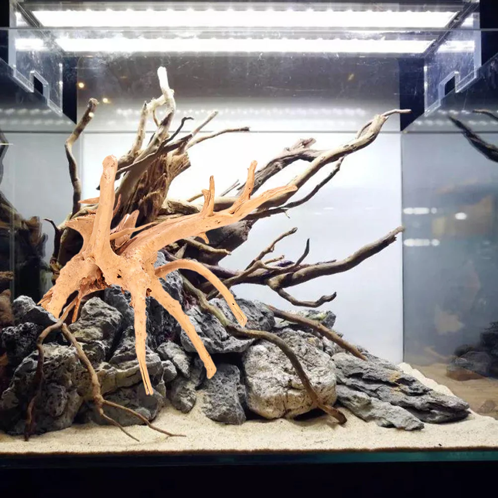 Fish Tank Sunken Wood Decoration Aquarium Dead-wood for Snake Spiders Bark Reptile Tree Animals