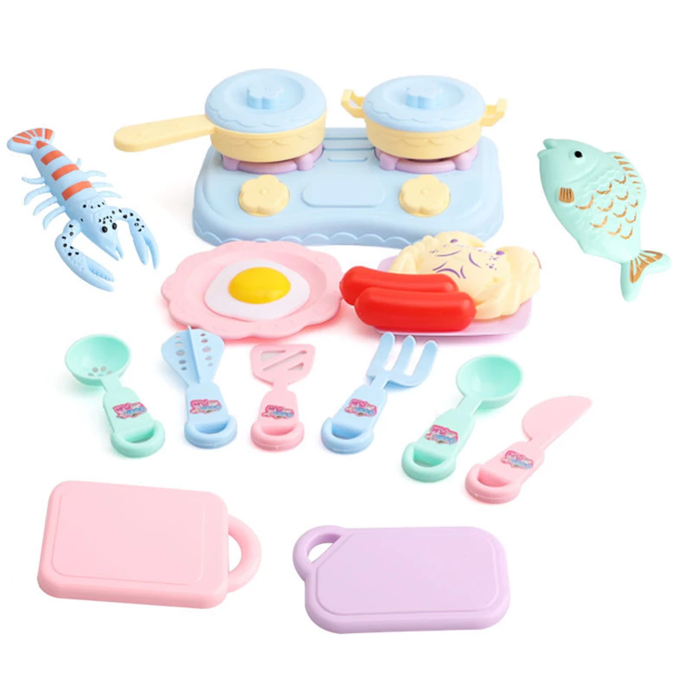 

20 pcs Mini Cutlery Set Kids Cooking Playthings Simulation Dishes Pretend Kitchen Toy Child Plastic Tableware Set