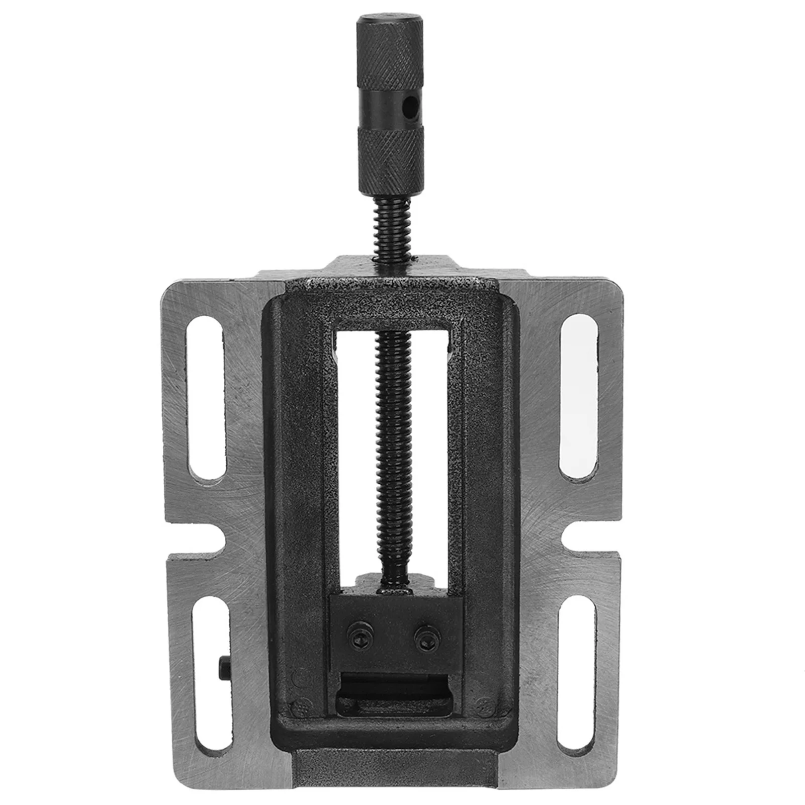 

Press Vise Clamp Chrome Plated Rotating Crank Handle Detachable German High Accuracy Durable Cast Iron Slotted Base Hand Tool