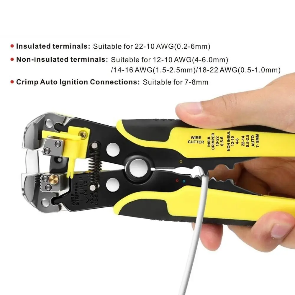 Wire Stripper Cable Cutter Crimper Wire Pliers Automatic Multifunctional TAB Terminal Crimping Stripping Tools